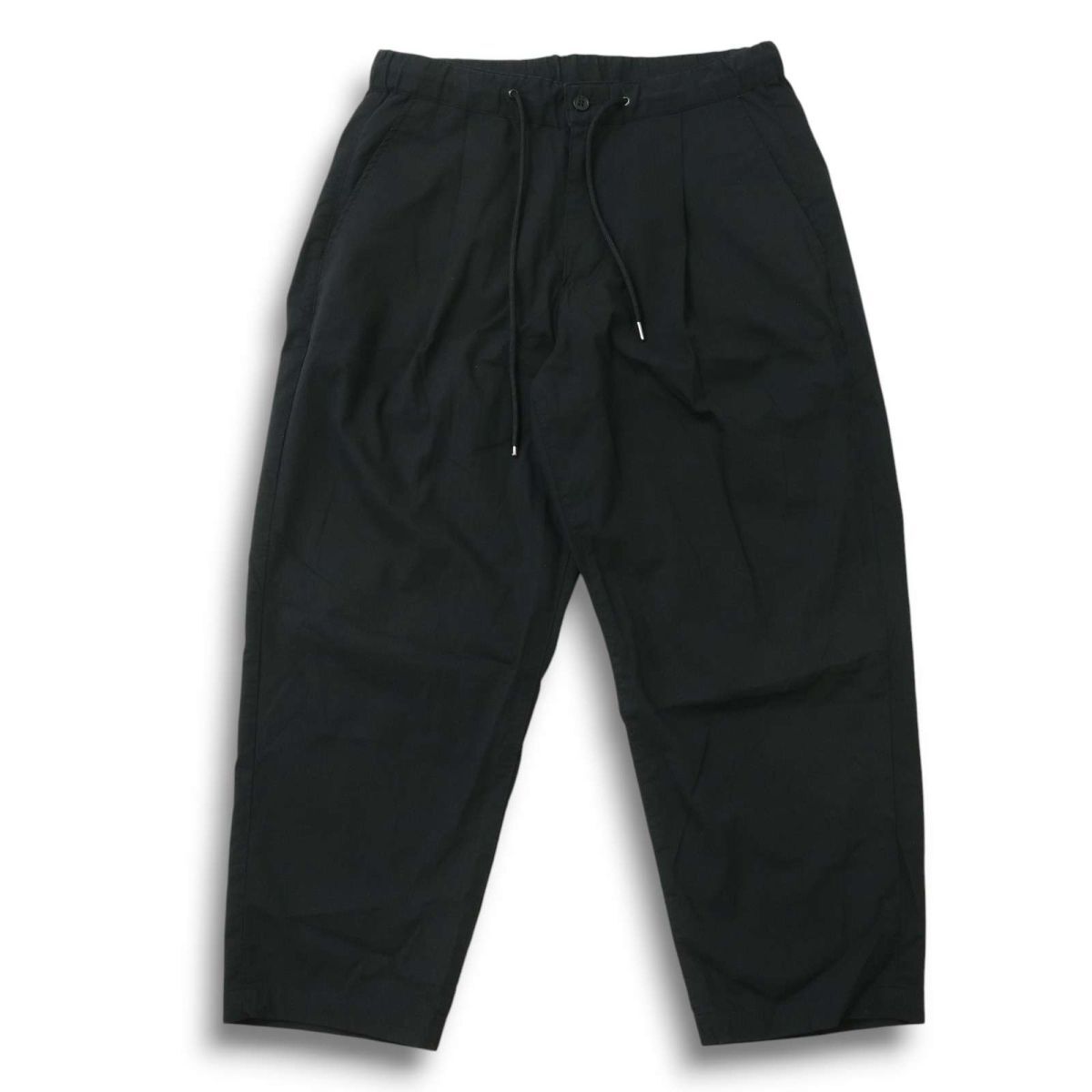 VOGUISH ヴォーギッシュ ルパート 春夏 ストレッチ★ クロップド テーパード イージー パンツ Sz.M メンズ 黒　C5B01857_4#P
