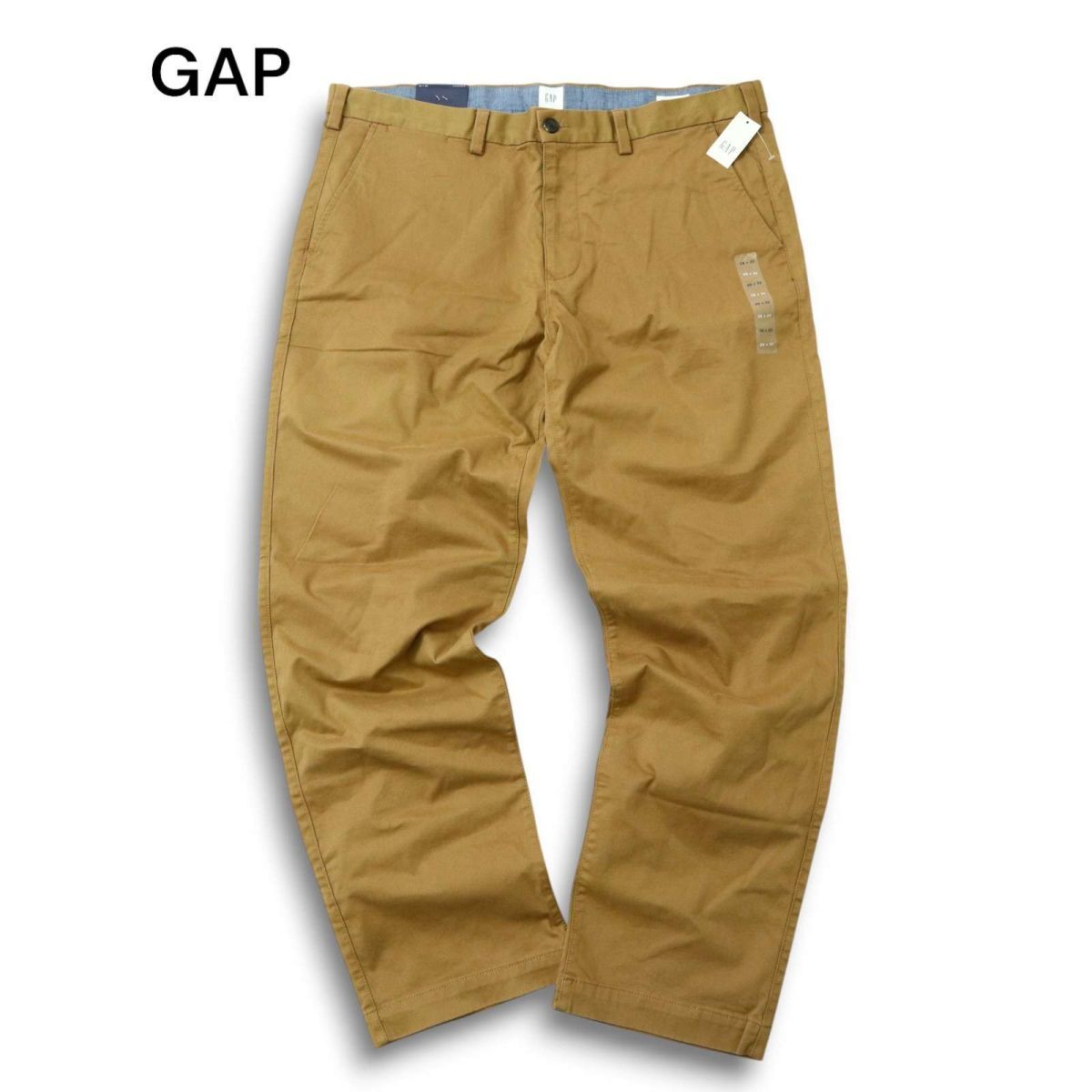 【新品 未使用】 GAP ギャップ 通年 ストレッチ★ ストレート チノ パンツ Sz.38 メンズ 大きいサイズ 特大　C5B02626_6#R