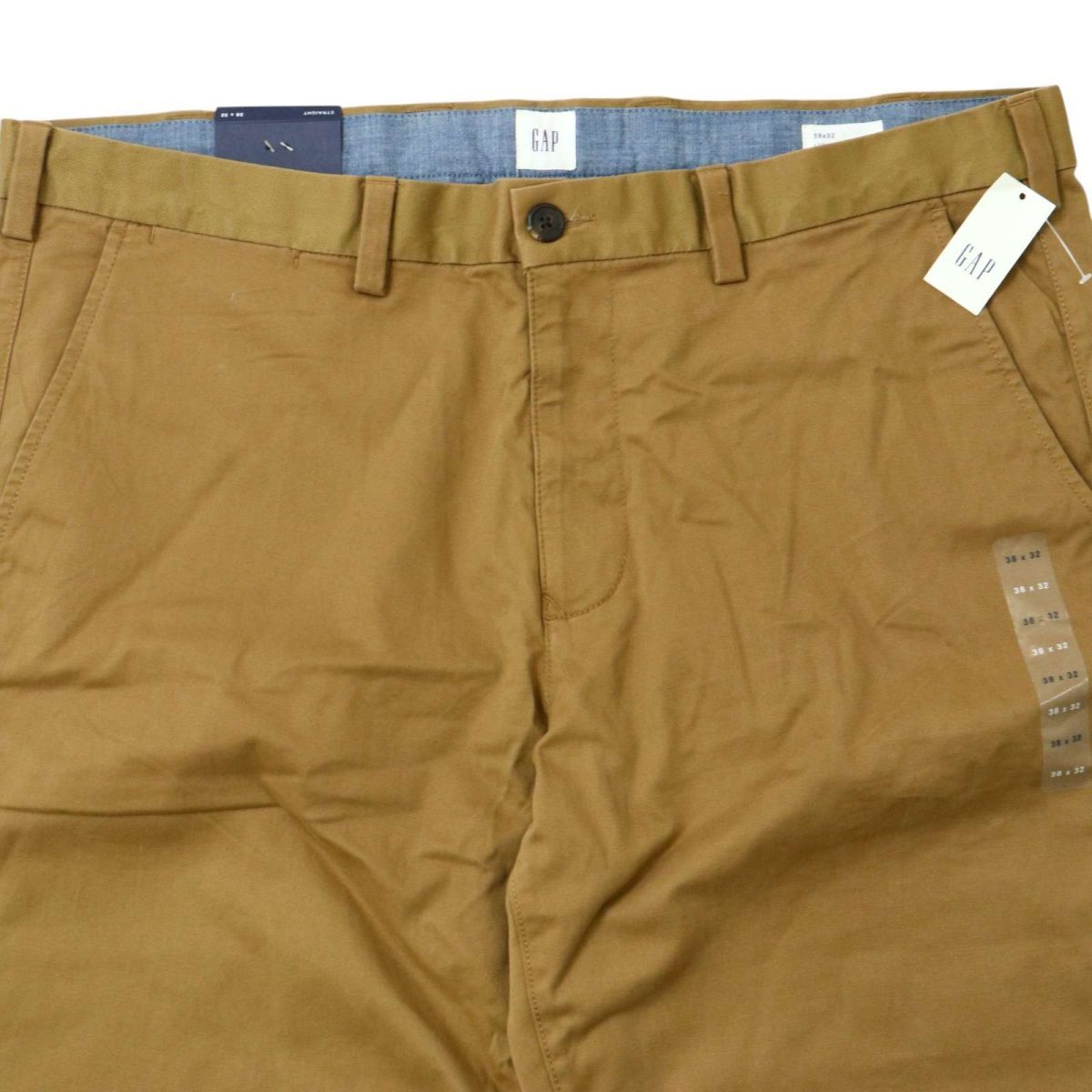 【新品 未使用】 GAP ギャップ 通年 ストレッチ★ ストレート チノ パンツ Sz.38 メンズ 大きいサイズ 特大　C5B02626_6#R