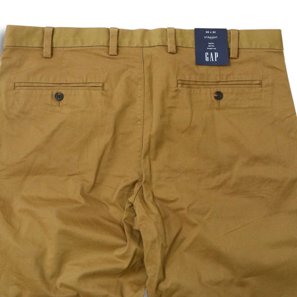 【新品 未使用】 GAP ギャップ 通年 ストレッチ★ ストレート チノ パンツ Sz.38 メンズ 大きいサイズ 特大　C5B02626_6#R