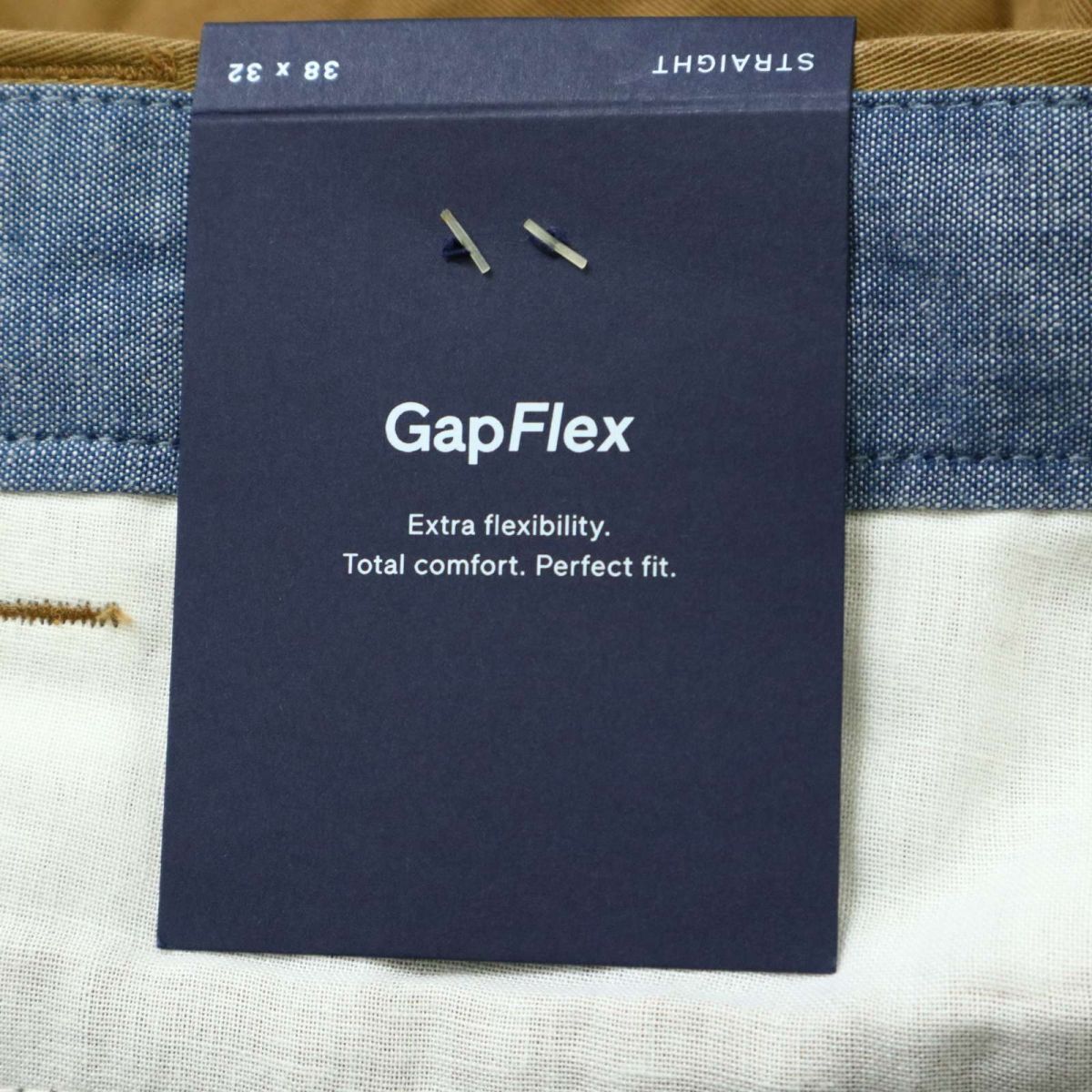 【新品 未使用】 GAP ギャップ 通年 ストレッチ★ ストレート チノ パンツ Sz.38 メンズ 大きいサイズ 特大　C5B02626_6#R