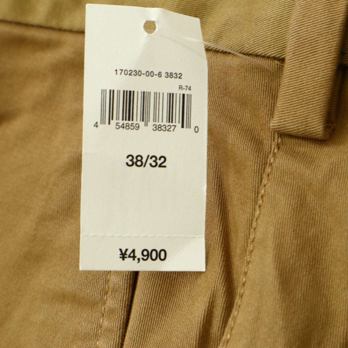 【新品 未使用】 GAP ギャップ 通年 ストレッチ★ ストレート チノ パンツ Sz.38 メンズ 大きいサイズ 特大　C5B02626_6#R