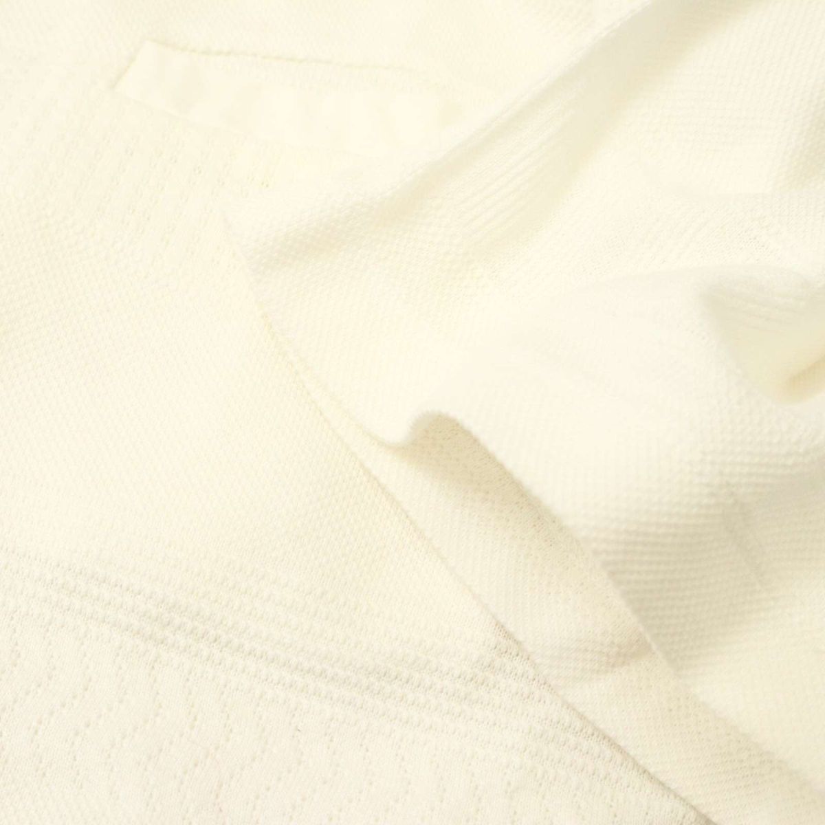 PS Paul Smith ポールスミス 春夏 ジャガード ボーダー★ ドット使い 半袖 ポロシャツ Sz.M メンズ 白 日本制　C5T05722_6#D