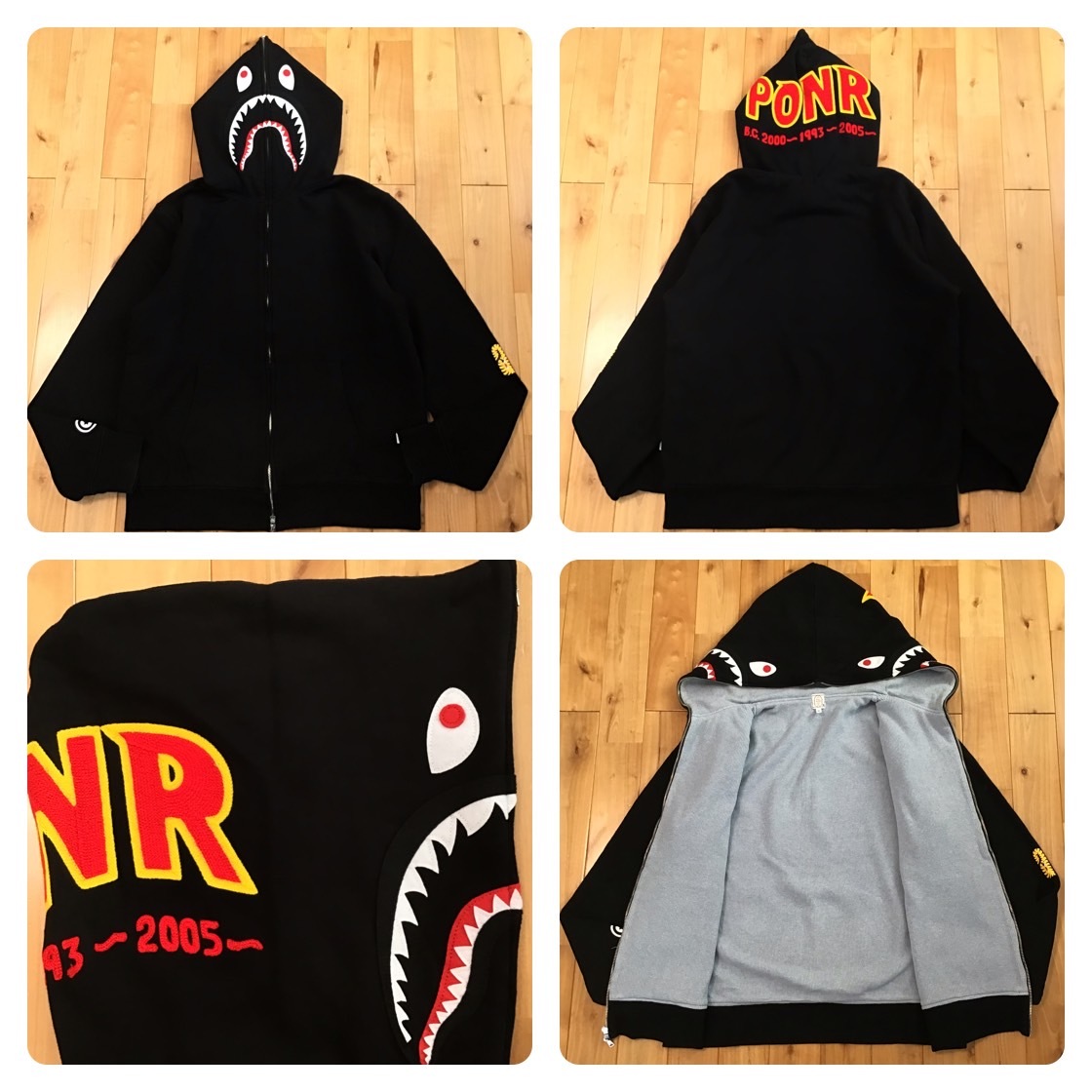★復刻★ 2nd シャーク パーカー XLサイズ PONR shark full zip hoodie a bathing ape BAPE エイプ ベイプ アベイシングエイプ yi84