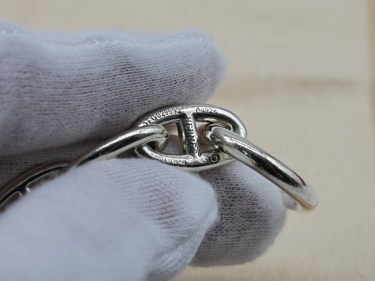 【1円スタート?中古】エルメス HERMES GM 12コマ シェーヌダンクル Chaine d'Ancre ブレスレット シルバー 正規(guī)品 本物