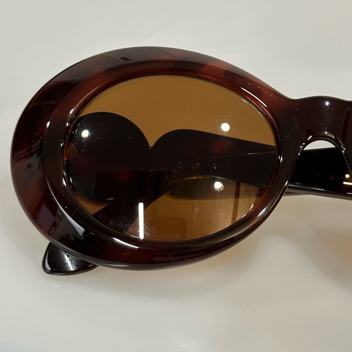 90s GIANNI VERSACE ジャンニ ヴェルサーチ MOD.418 ラインストーン ブラウン ゴールドメデューサ vintage サングラス 廃番品