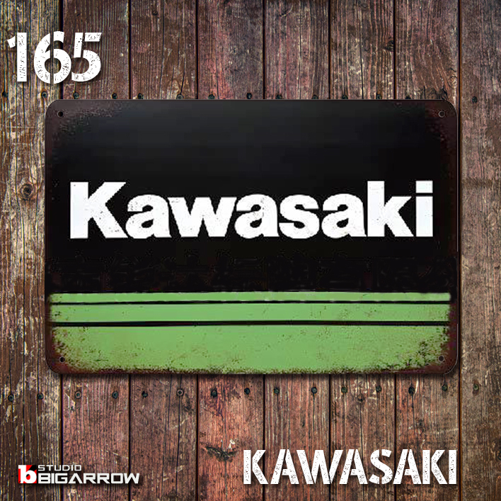 165 ブリキ看板 20×30㎝ KAWASAKI カワサキ Z900RS NINJA ガレージ メタルサイン アメリカンインテリア USフェンス 世田谷ベース