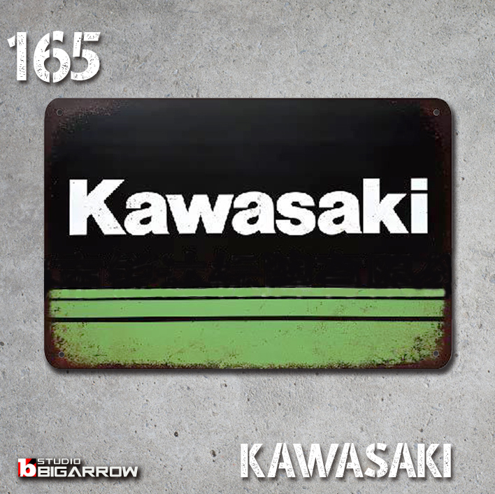 165 ブリキ看板 20×30㎝ KAWASAKI カワサキ Z900RS NINJA ガレージ メタルサイン アメリカンインテリア USフェンス 世田谷ベース