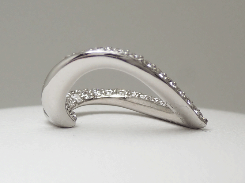 Mari Dana エメダーナ 辺見マリ K18WG ホワイトゴールド D0.80ct 最上級パヴェダイヤ　ハート 2.8g 新品同様 美品 送料無料??！