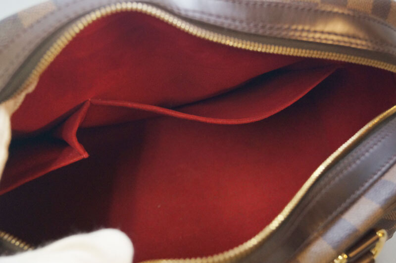 LOUIS VUITTON ルイヴィトン ハンドバッグ ドゥオモ N60008 ブラウン系 ダミエ PVC レザー エベヌ ブ ゴールド金具 鍵付 ミニボストン 
