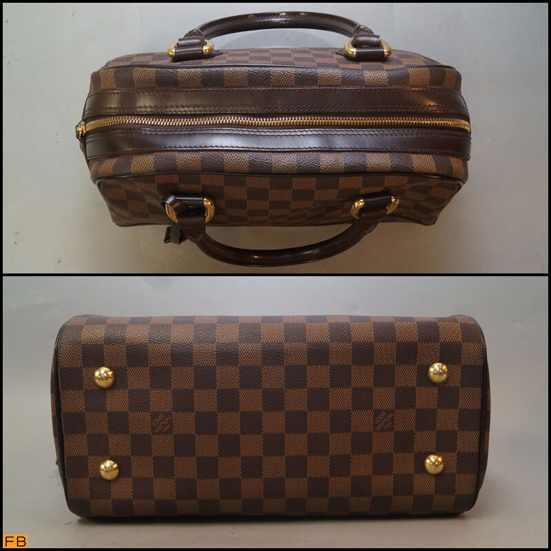 LOUIS VUITTON ルイヴィトン ハンドバッグ ドゥオモ N60008 ブラウン系 ダミエ PVC レザー エベヌ ブ ゴールド金具 鍵付 ミニボストン 