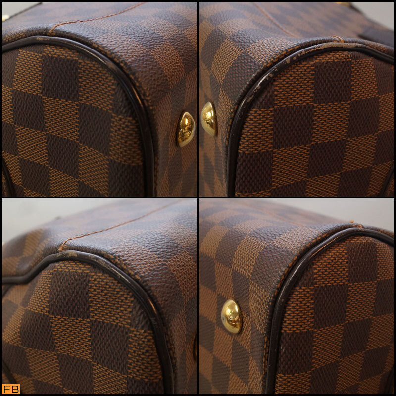 LOUIS VUITTON ルイヴィトン ハンドバッグ ドゥオモ N60008 ブラウン系 ダミエ PVC レザー エベヌ ブ ゴールド金具 鍵付 ミニボストン 