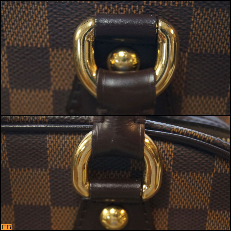 LOUIS VUITTON ルイヴィトン ハンドバッグ ドゥオモ N60008 ブラウン系 ダミエ PVC レザー エベヌ ブ ゴールド金具 鍵付 ミニボストン 