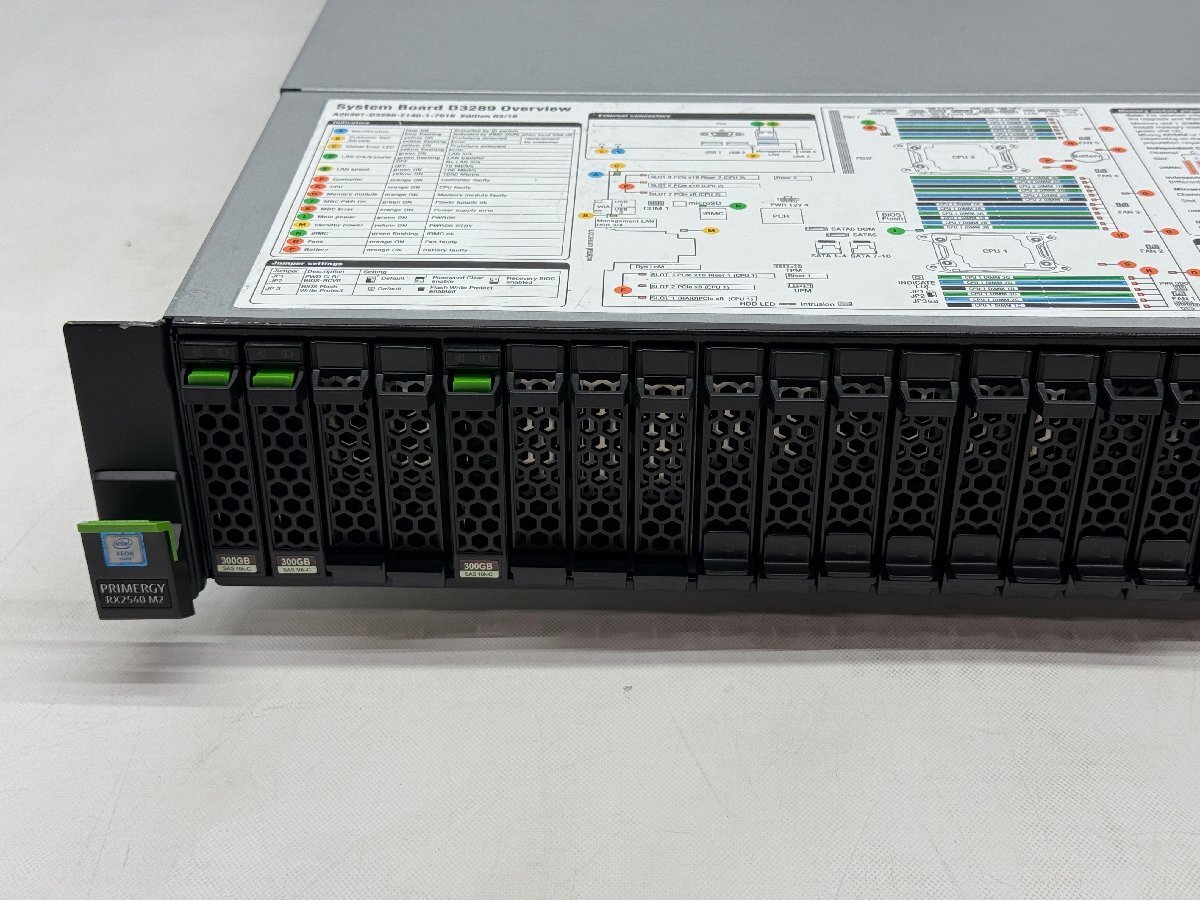 *FUJITSU PRIMERGY RX2540 M2*2*Xeon E5-2630 v4 @2.20GHz/128GB/3*300GB/PRAID EP420i/2*1200W*0129-I