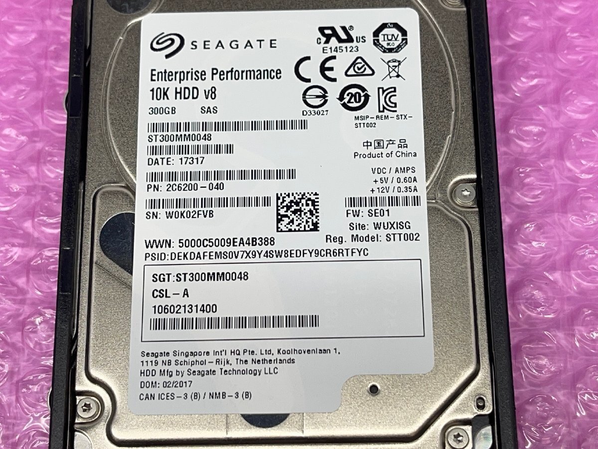 *FUJITSU PRIMERGY M серии соответствует 2.5inch SAS 300GB HDD*Seagate ST300MM0048*10602131400*0711-I