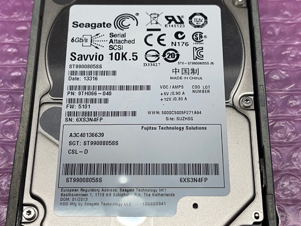 *FUJITSU 2.5inch SAS 900GB HDD*Seagate ST9900805SS*A3C40136639*0315-I