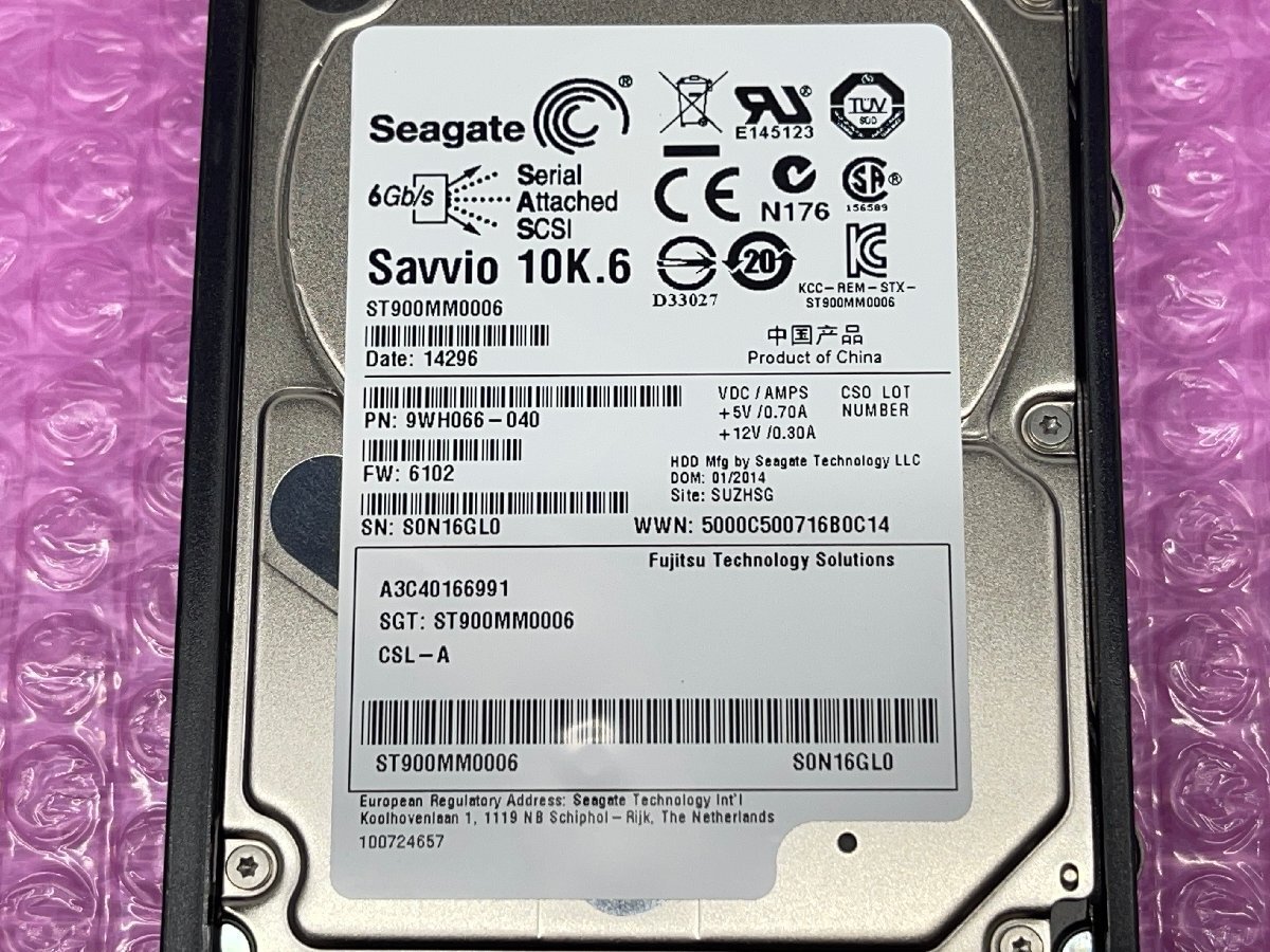 *FUJITSU 2.5inch SAS 900GB HDD*Seagate ST900MM006*A3C40166991*0711-I