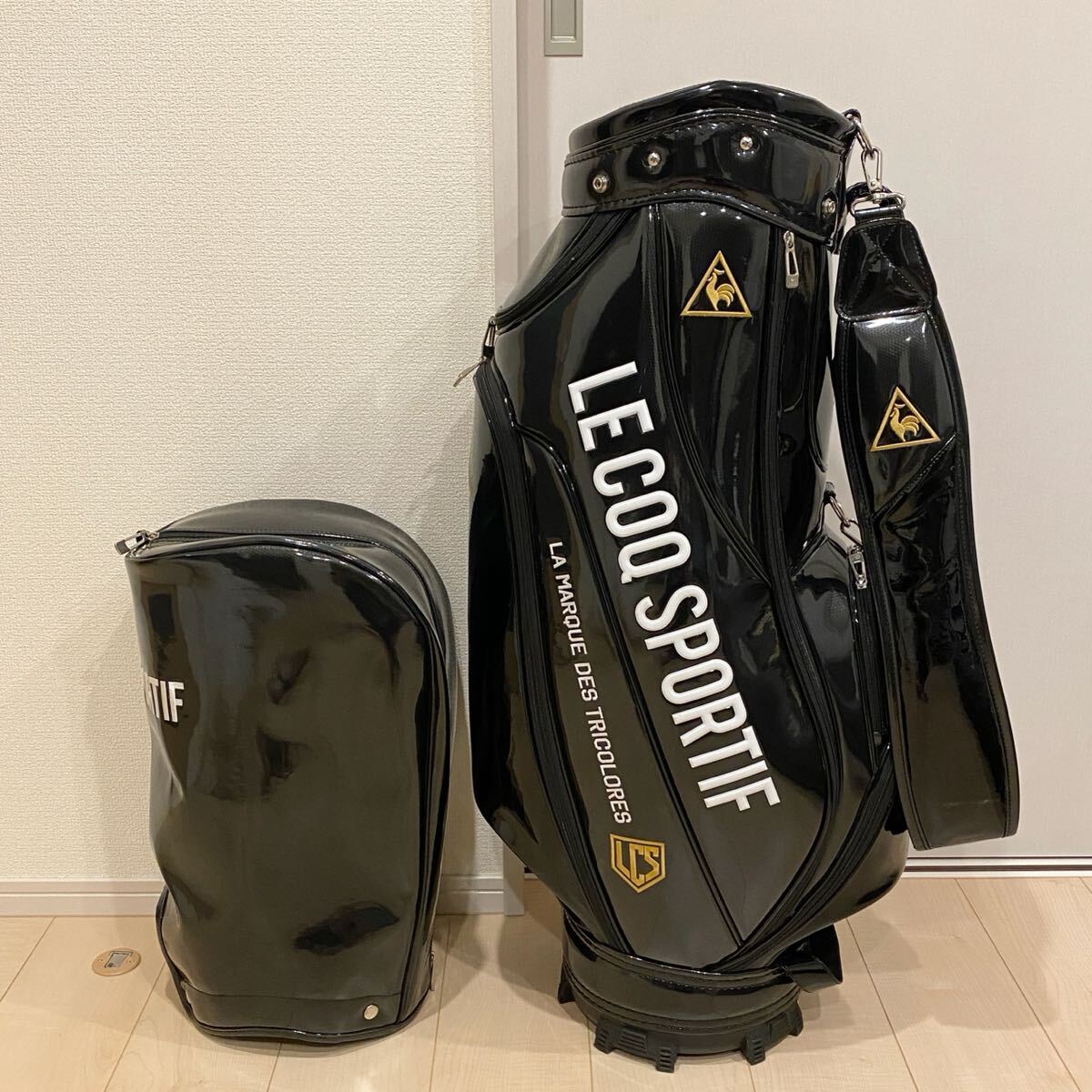 ルコック キャディバッグ 9型 GDO限定モデル ブラック (Le coq sportif GOLF) 格安スタート??！
