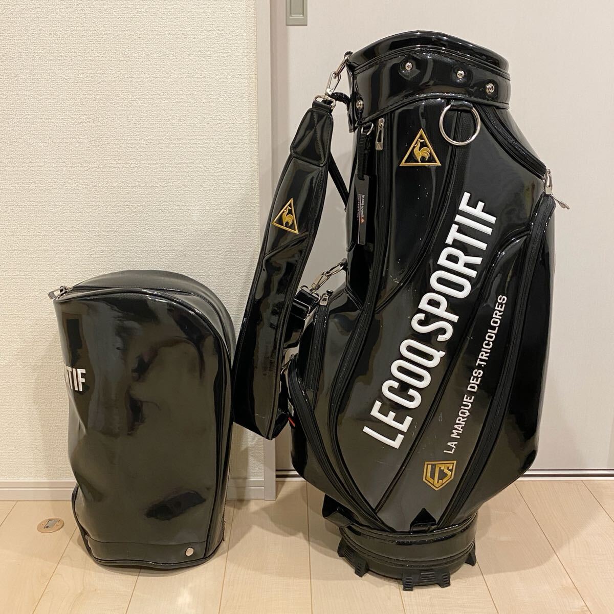 ルコック キャディバッグ 9型 GDO限定モデル ブラック (Le coq sportif GOLF) 格安スタート！！