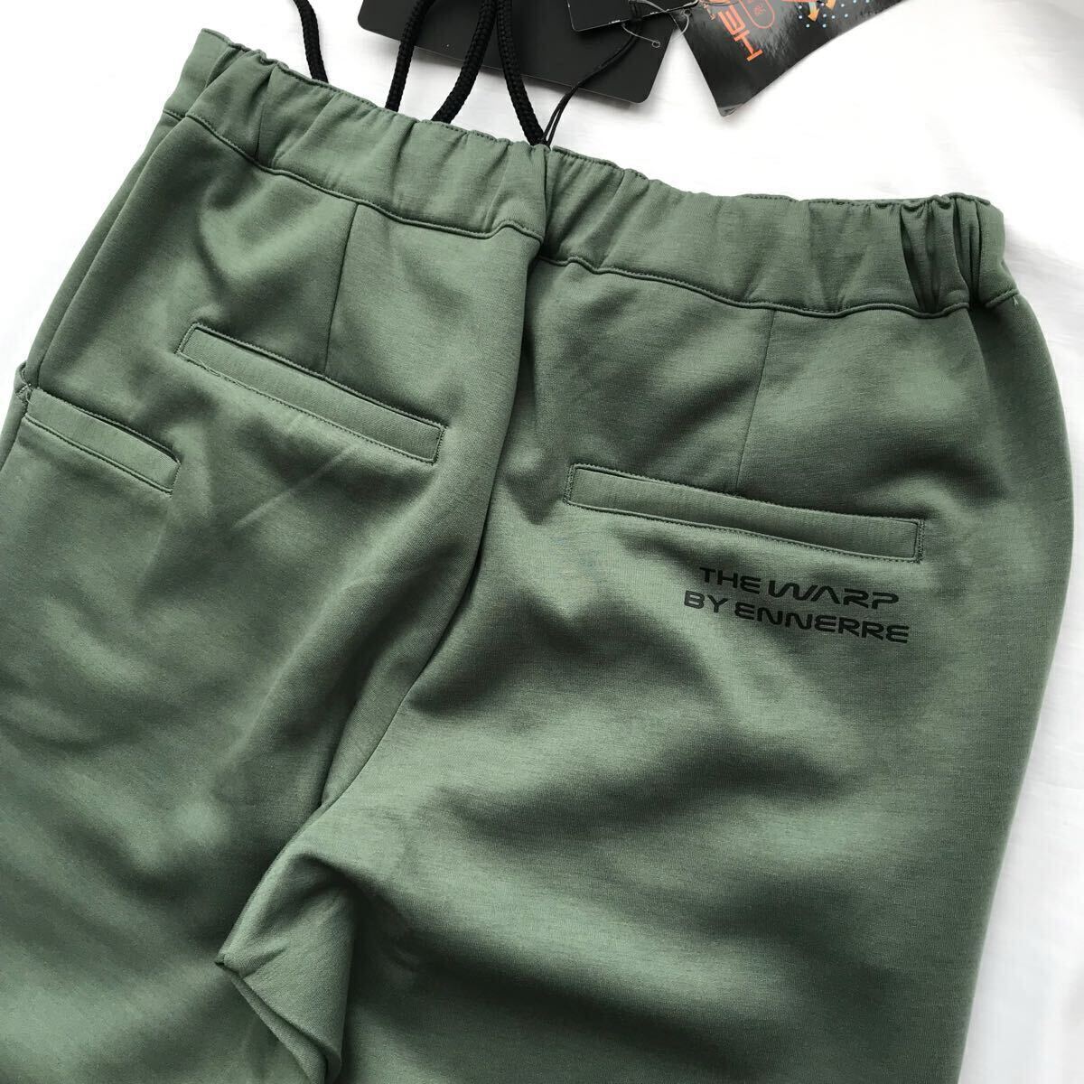 ☆028新品【メンズL】カーキ 厚手 ザ?ワープ?バイ?エネーレ ヒートクロス ゴルフ 吸濕発熱 ニット ジョガーパンツ 定価11880円