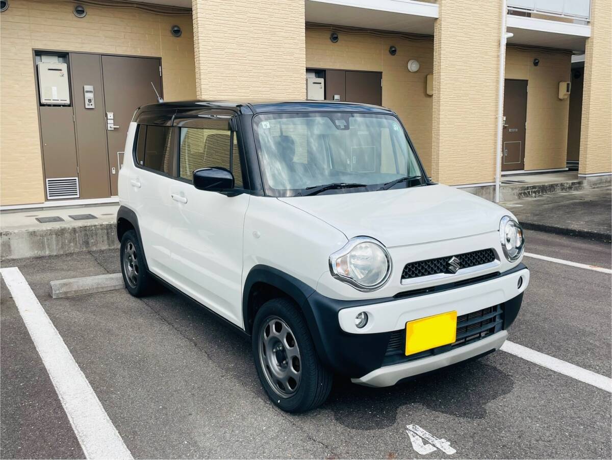 H27年ハスラーG（4WD）　車検R8年9月まで　修復(fù)歴なし　つやあり　シートヒーター　裝備充実　人気の白ツートン　禁煙車　
