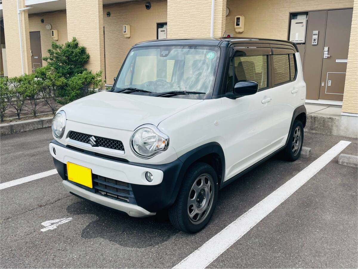 H27年ハスラーG（4WD）　車検R8年9月まで　修復(fù)歴なし　つやあり　シートヒーター　裝備充実　人気の白ツートン　禁煙車　