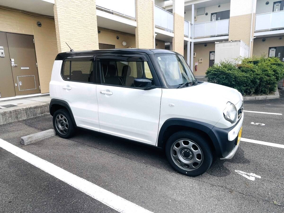 H27年ハスラーG（4WD）　車検R8年9月まで　修復(fù)歴なし　つやあり　シートヒーター　裝備充実　人気の白ツートン　禁煙車　