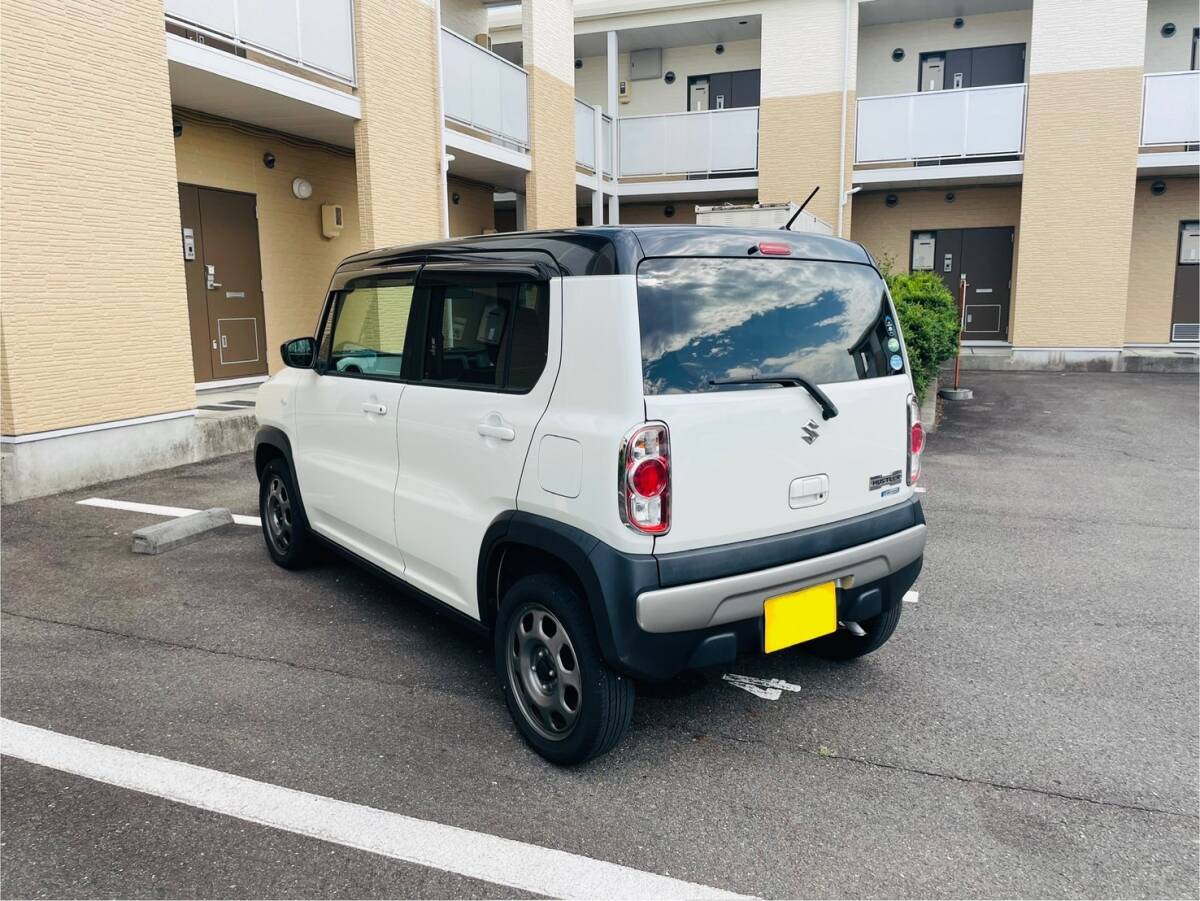 H27年ハスラーG（4WD）　車検R8年9月まで　修復(fù)歴なし　つやあり　シートヒーター　裝備充実　人気の白ツートン　禁煙車　