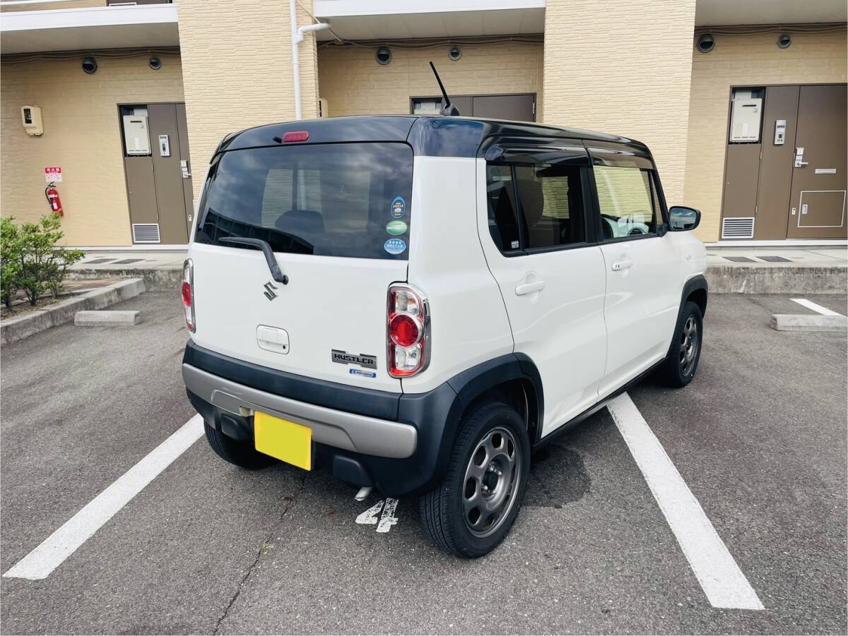 H27年ハスラーG（4WD）　車検R8年9月まで　修復(fù)歴なし　つやあり　シートヒーター　裝備充実　人気の白ツートン　禁煙車　