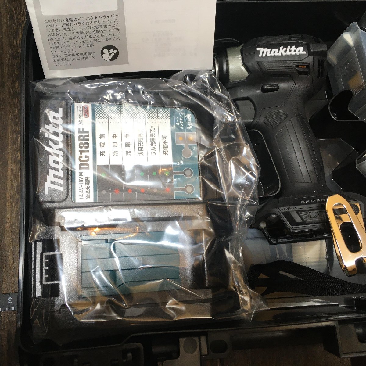  не использовался makita Makita заряжающийся ударный инструмент TD173DRGXB 18V 6.0Ah 108Wh аккумулятор 2 шт 