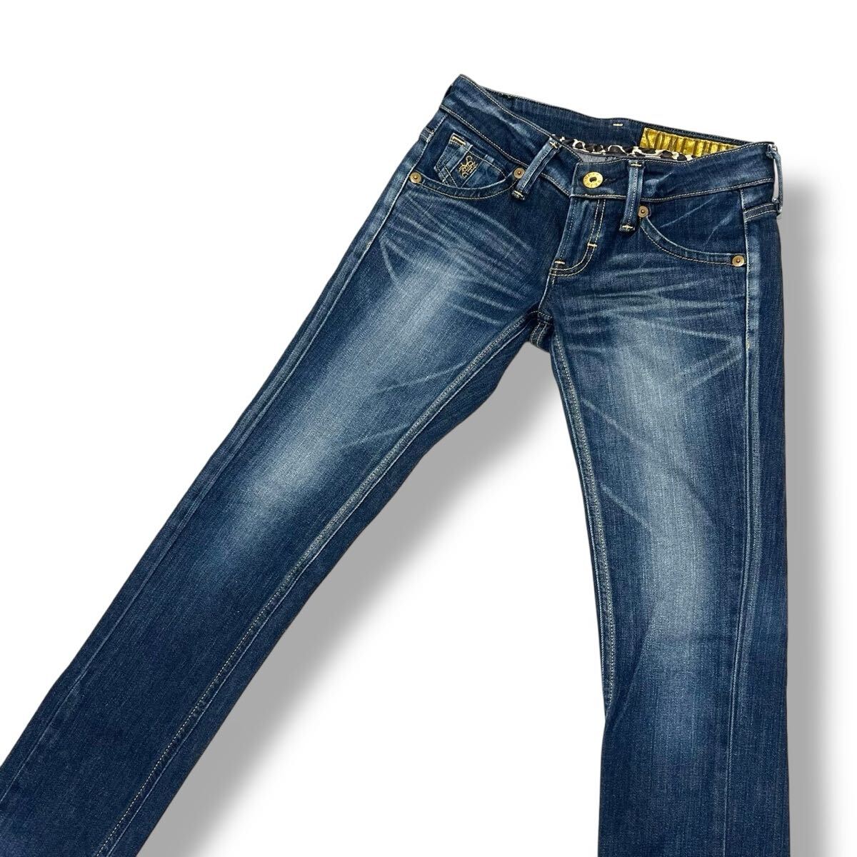 サムシング SOMETHING SD266 ローライズ タイトスキニー ストレッチ デニム パンツ サイズ27