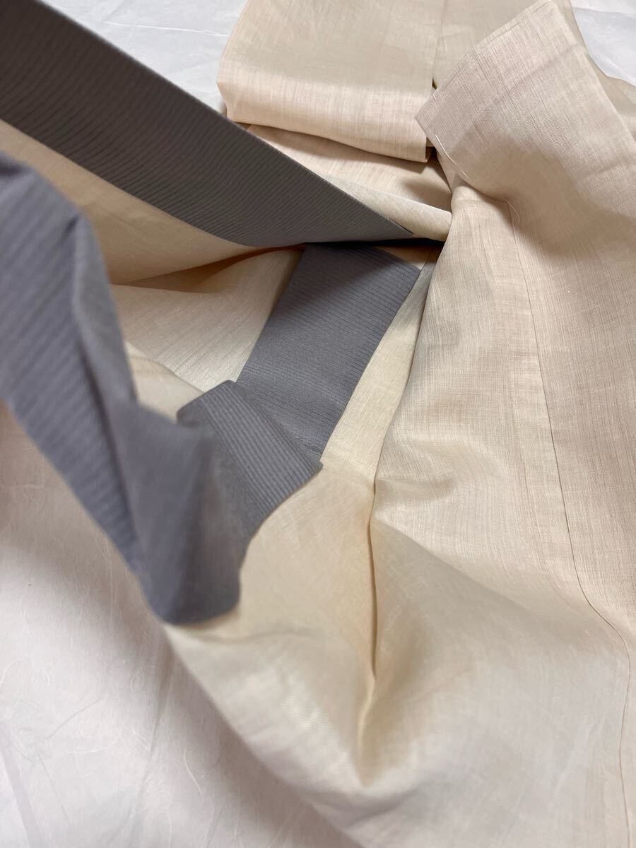 逸品 本麻 長襦袢 小千谷ちぢみ 襦袢 麻100% 希少品 夏 和裝