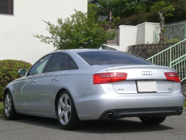 ■超貴重！平成26年12月 DBA-4GCHVSアウディ A6 2.8FSI クアトロ AWD 無事故 実走行41800キロ Blackレザー ナビ TV Bカメラ 前后ソナー ETC