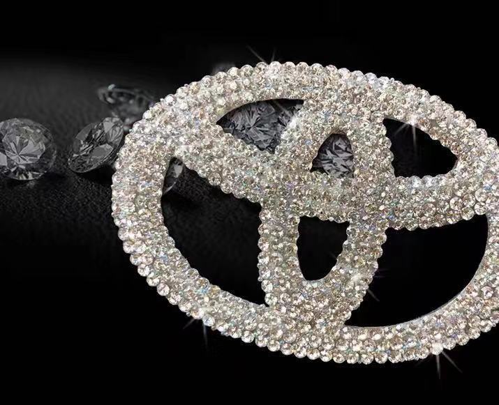 ST2TOYOTA★新品★トヨタ ハリアー プラド ヴォクシー プリウス等★純正インナー ステアリング用 ロゴ エンブレム クリスタル ステッカー