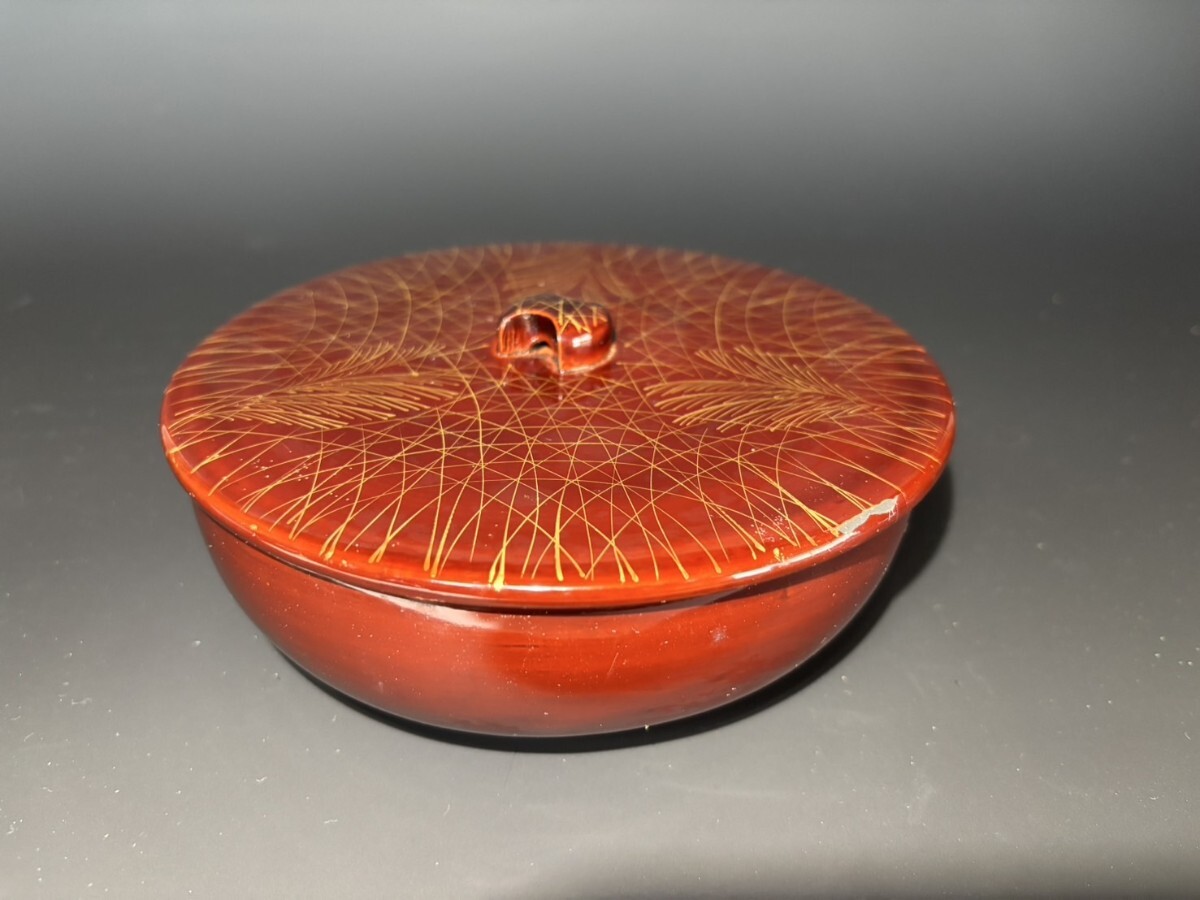 漆　金蒔絵　蓋物　193_画像4