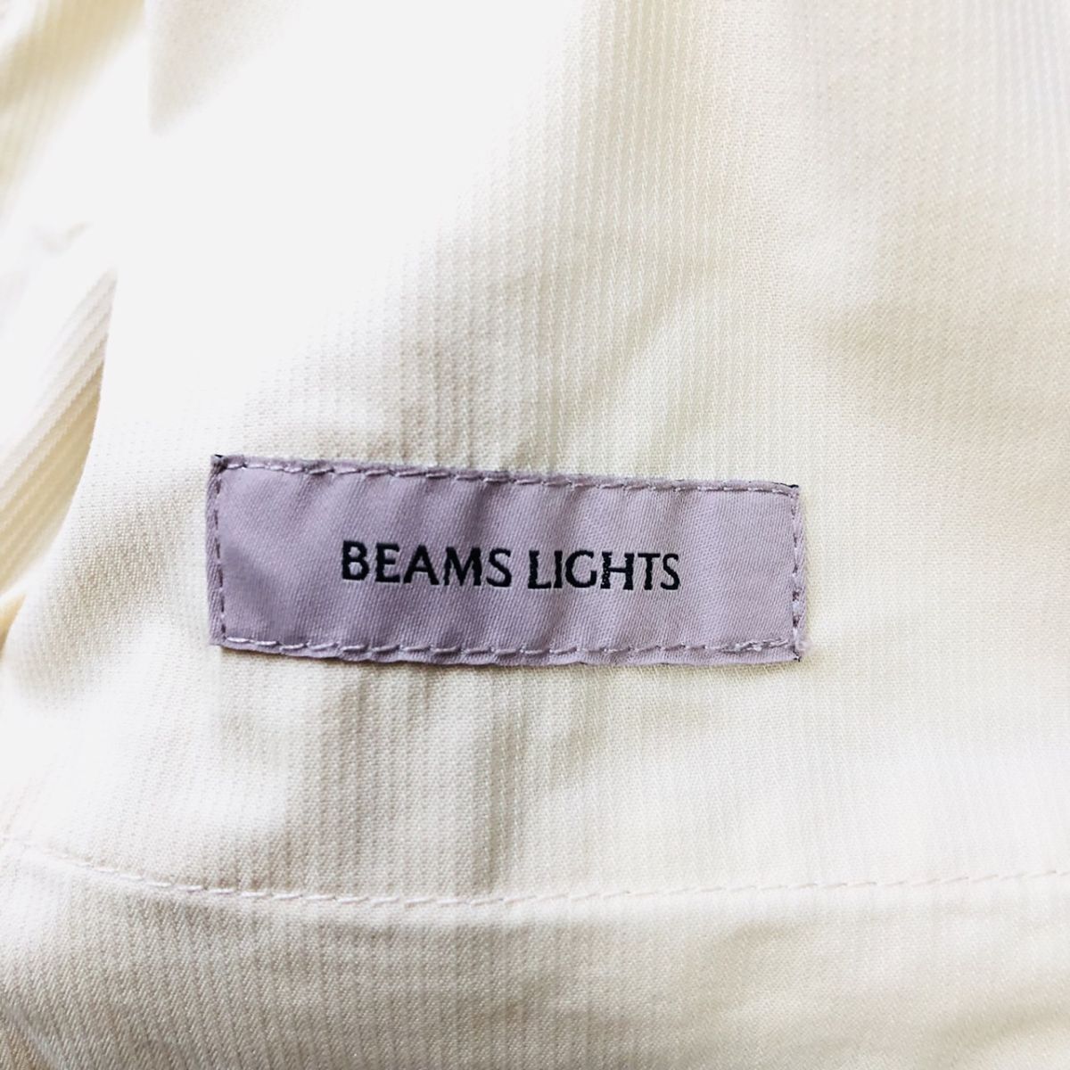 ビームスライツ【BEAMS LIGHTS】スーツ セットアップ テーラードジャケット ペイント柄 ベージュ Lサイズ ストレッチ メンズ 春夏　182