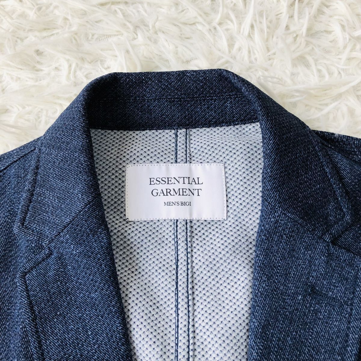  мужской Bigi [ESSENTIAL GARMENT] костюм выставить темно-синий S стрейч книга@ порез перо весна лето tailored jacket брюки casual 211