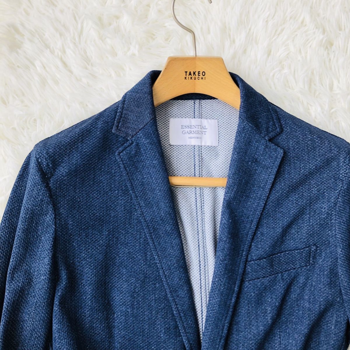  мужской Bigi [ESSENTIAL GARMENT] костюм выставить темно-синий S стрейч книга@ порез перо весна лето tailored jacket брюки casual 211