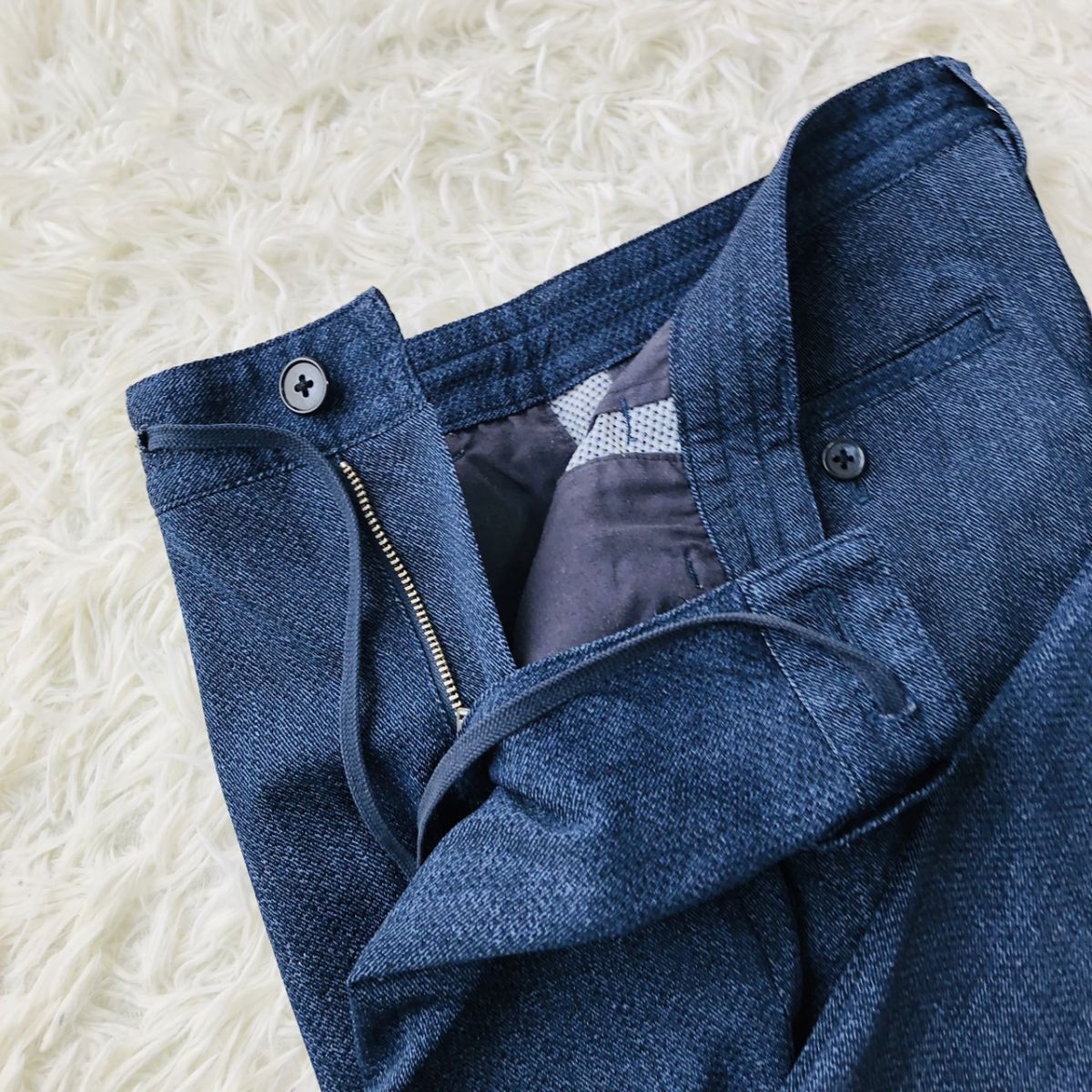  мужской Bigi [ESSENTIAL GARMENT] костюм выставить темно-синий S стрейч книга@ порез перо весна лето tailored jacket брюки casual 211