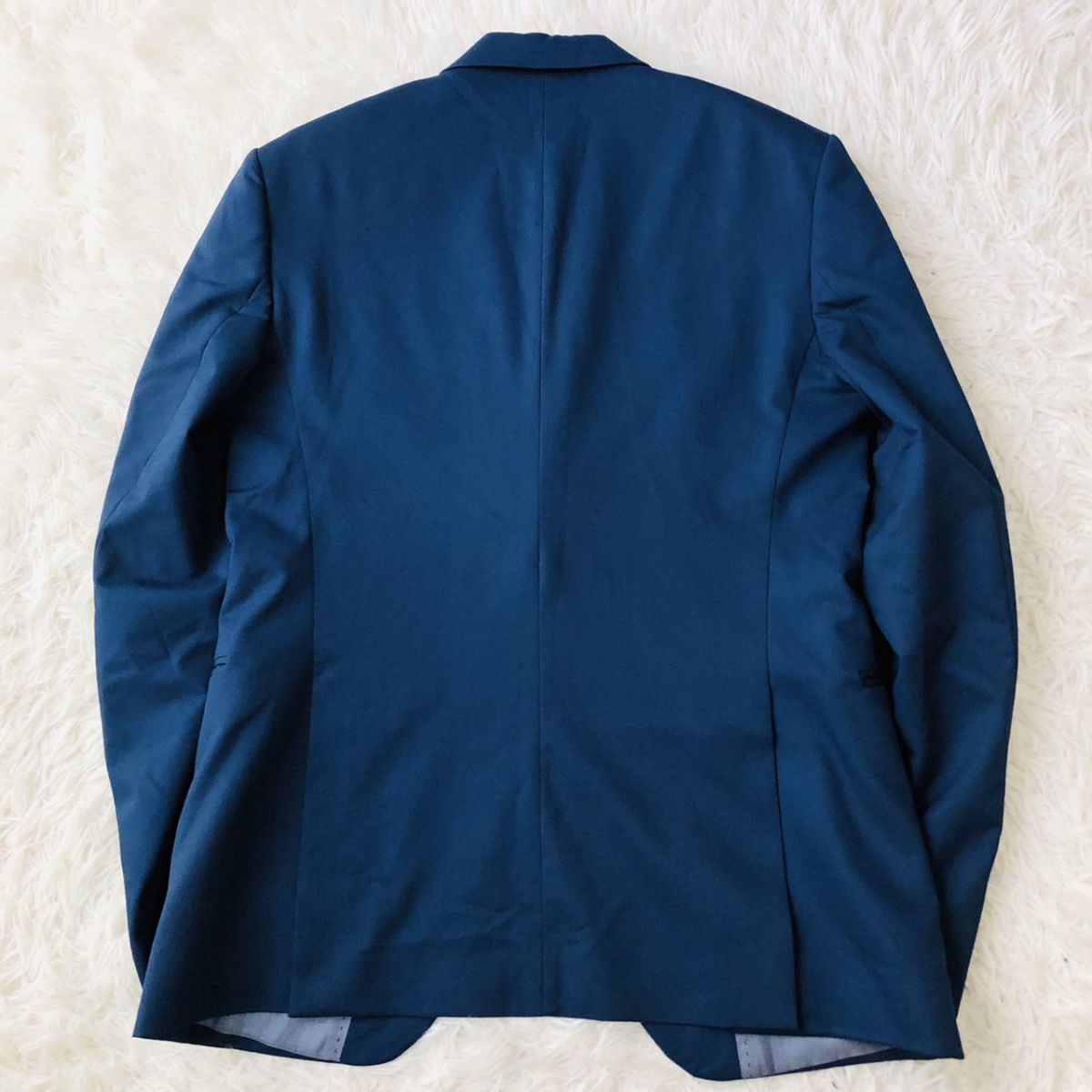 ザラ【ZARA】スーツ セットアップ テーラードジャケット COOL COMFORT ストレッチ ネイビー ジャケット48 パンツ40 L サイドベンツ 193　