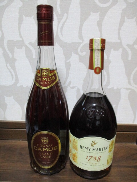 コニャック REMY MARTIN 1738 ブランデー 700ml 40度 カミュ コニャック COGNAC CAMUS ブランデー 700ml 40% おまとめ 2本セット