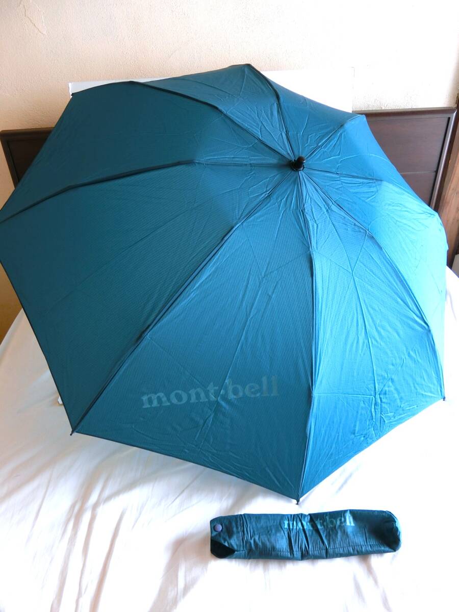 mont-bell　モンベル　折りたたみ傘　8本骨　ターコイズ グリーン　緑　