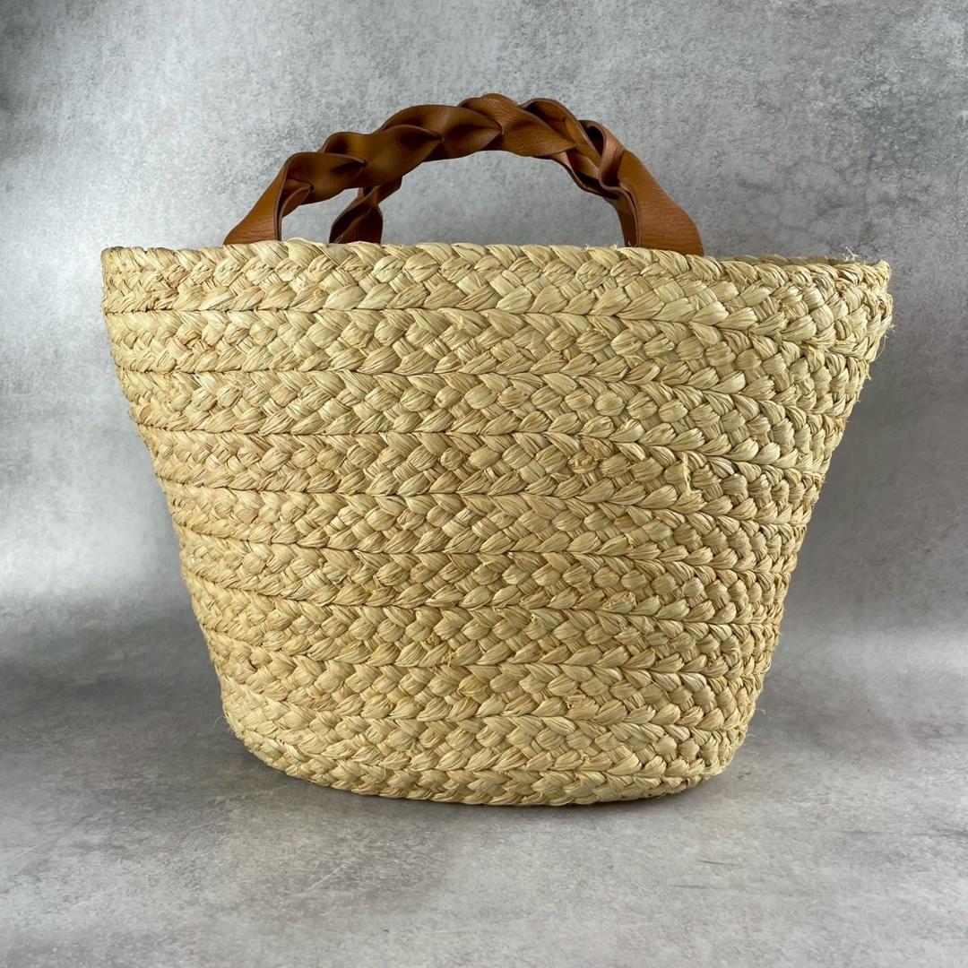 【極美品】HELEN KAMINSKI ヘレンカミンスキー ラフィア かごバッグ トート Marhianna S ハンドバッグ カジュアル 大容量 籠 ベージュ