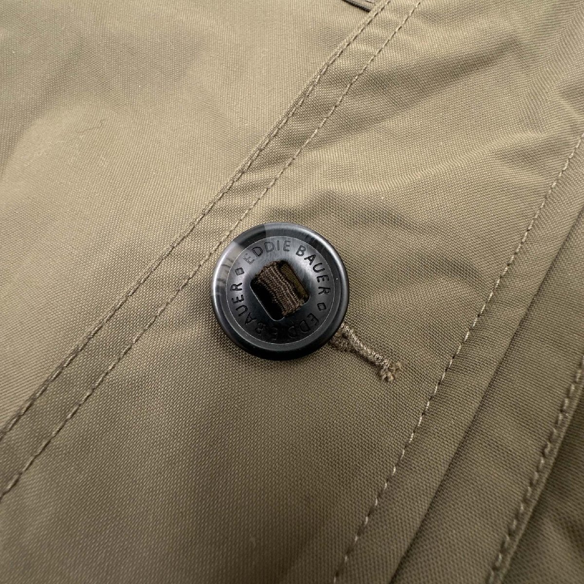 美品◆Eddie Bauer エディーバウアー キルティングライナー付き ファー マウンテン ジャケット コート M/ミリタリー/モッズ/パーカ/カーキ