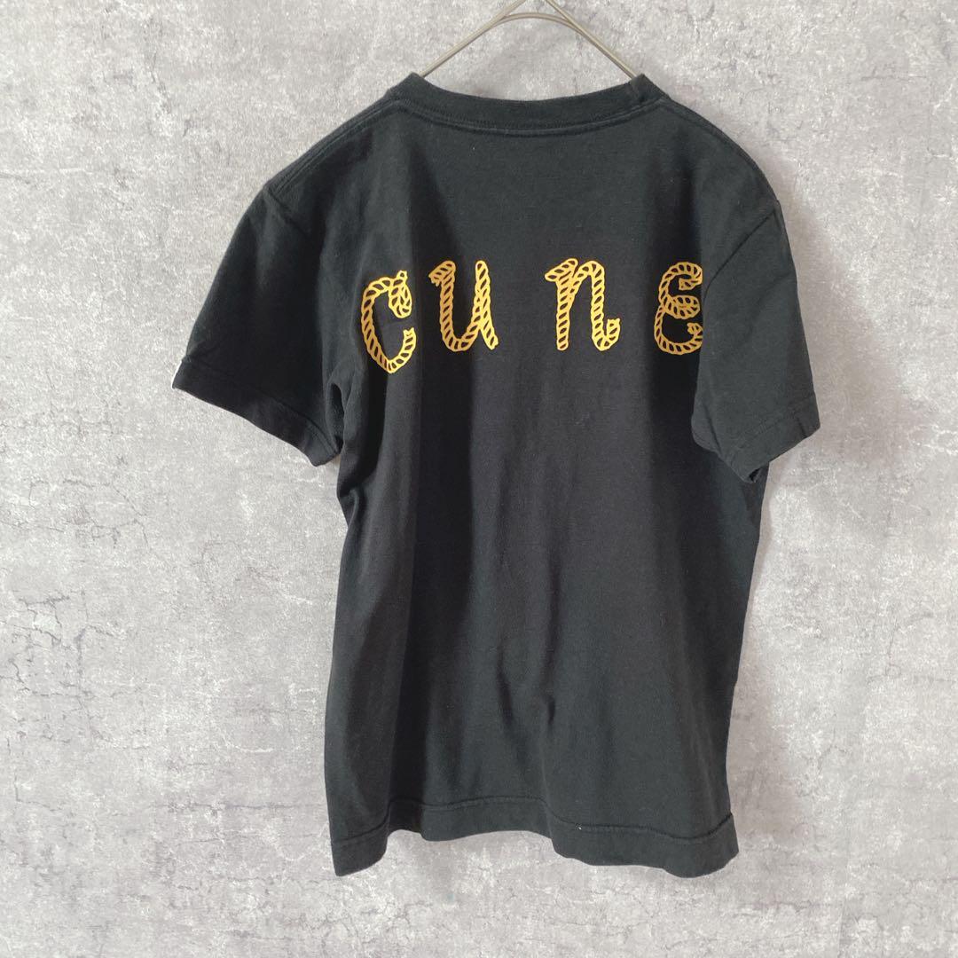 CUNE Tシャツ 半袖　バックプリント　黒　XSメンズ