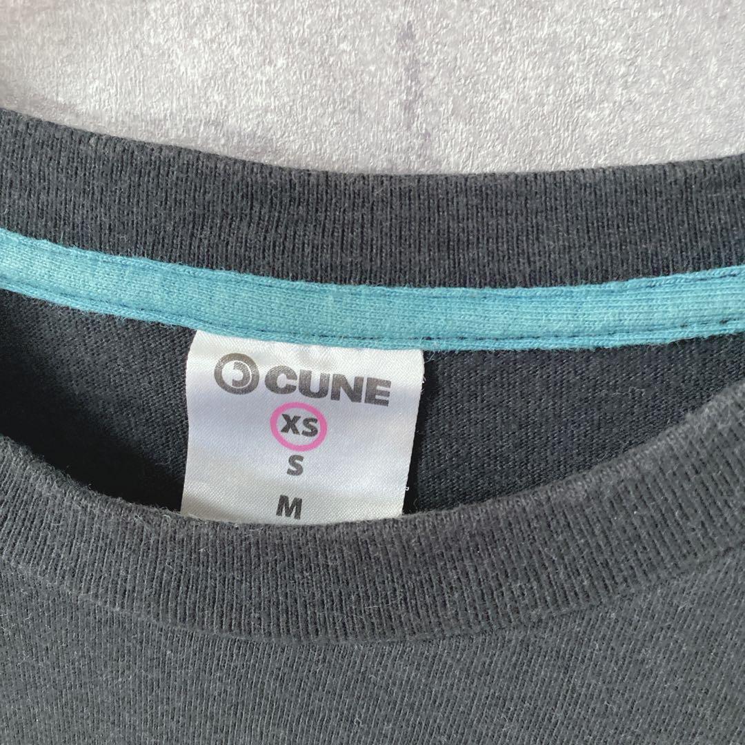 CUNE Tシャツ 半袖　バックプリント　黒　XSメンズ