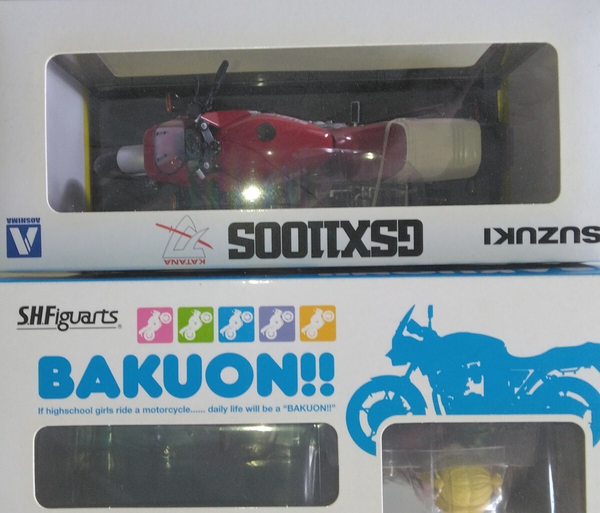 1/12スケール SUZUKI　GSX1100＆400刀セット バイク ミニカー アオシマ