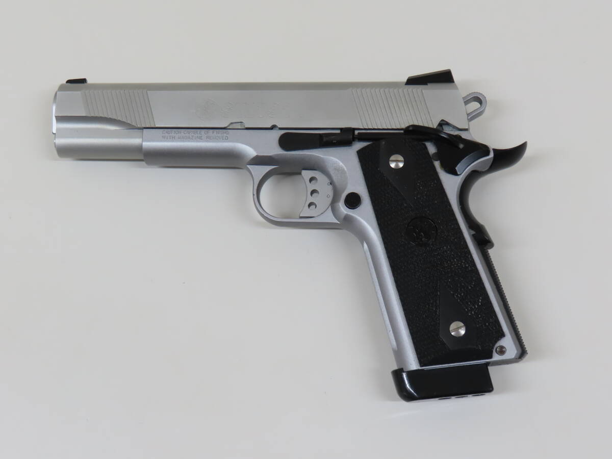 B23【 ウエスタンアームズ 】 WA ガバメント SWAT CUSTOMⅡ SW 1911 シルバーカラー 取説付き 箱付き