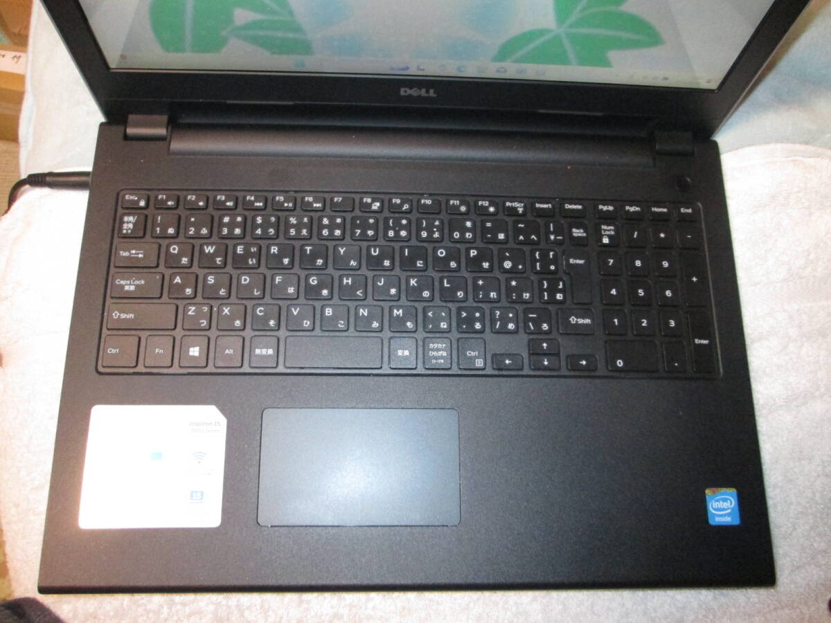 DELL Inspiron 15 Win11 Home 64bit Intel Celeron 2957U 1.40GHz 4GB 500GB 15.6型 ブラック系 カメラ Li-Office AC付 ◇p1711◇_画像2
