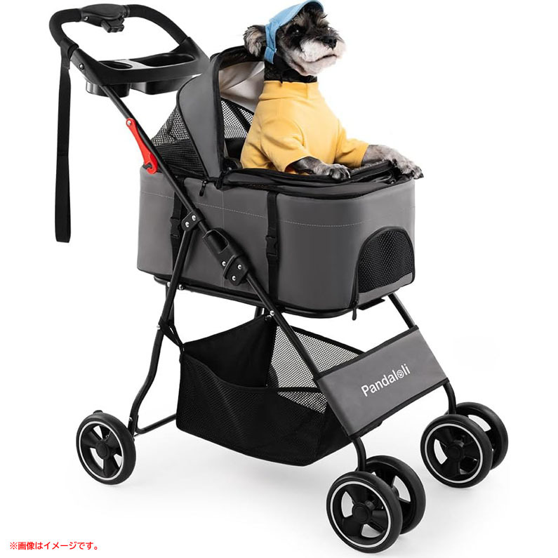 D6560YO ◆0620_1凹【アウトレット品】ペットカート バギー キャリー 分離型 Pandaloli TC1-G 犬 貓 折りたたみ未使用 ペット用品